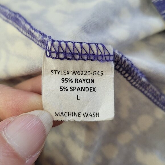 Loveappella Dress Womens L Blue Rayon Geometric Print Maxi Dress Style W6226-G45 - Picture 8 of 11